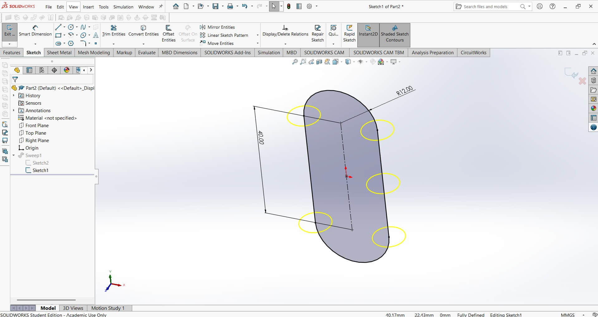 Sketch SolidWorks